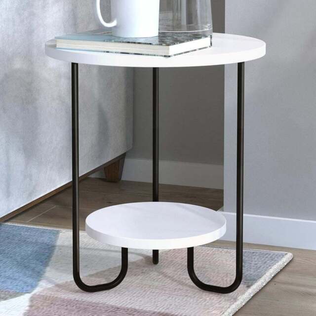 Corro White Modern End Table - Size: 45.0  x 40.0  x 40.0 cm - Decortie - Wilko - image 1