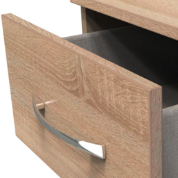 Crowndale Avin 3 Drawer Bardolino Oak Bedside Cabinet - Wilko - thumbnail 7