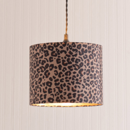 ValueLights Oasis Leopard Small Shade with Gold Inner - Size: 20 x 25 x 25cm - Multi - Wilko - thumbnail 3