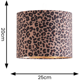 ValueLights Oasis Leopard Small Shade with Gold Inner - Size: 20 x 25 x 25cm - Multi - Wilko - thumbnail 6