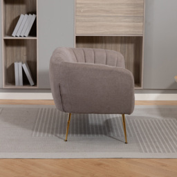Artemis Home Stanton 2 Seater Brown Fabric Shell Accent Sofa - Wilko - thumbnail 6