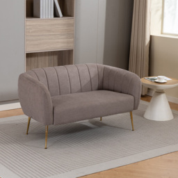 Artemis Home Stanton 2 Seater Brown Fabric Shell Accent Sofa - Wilko - thumbnail 3