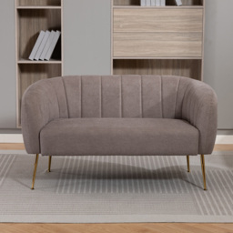 Artemis Home Stanton 2 Seater Brown Fabric Shell Accent Sofa - Wilko - thumbnail 4