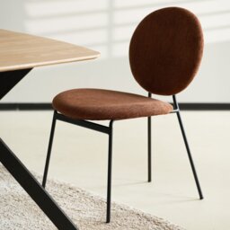 Pair of Maybury Plush Dining Chairs Burnt Orange - Size: Set of 2 - Wilko