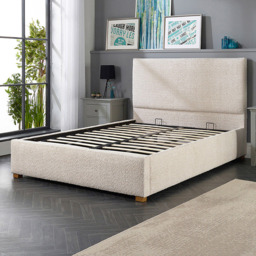 Aspire Single Cream Boucle Upholstered Garland Ottoman Bed Frame - Aspire Beds - Wilko - thumbnail 3