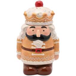 The Seasonal Gift Co. Santa & Friends Gingerbread Nutcracker Ceramic Treat Jar - Size: 26 x 15 x 13cm - Brown - Wilko - thumbnail 1
