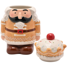 The Seasonal Gift Co. Santa & Friends Gingerbread Nutcracker Ceramic Treat Jar - Size: 26 x 15 x 13cm - Brown - Wilko - thumbnail 4