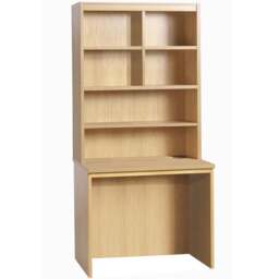 R White Cabinets 6 Shelf Home Office Desk with Hutch Brown - Size: 182.8 x 85 x 54cm - Wilko - thumbnail 3