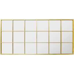 MirrorOutlet The Genestra Gold Modern Window Garden Wall Mirror 174 x 85cm - Size: 174 x 85 x 3cm - Wilko - thumbnail 4