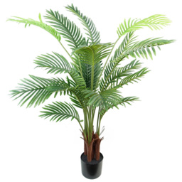 Leaf Areca Palm Artificial Tree with Black Pot 110cm - Size: 110 x 70 x 70cm - Green - Wilko - thumbnail 3