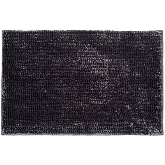 Allure Bath Fashions Charcoal Grey Velvet Chenille Bobble Non-Slip Bath Mat - Size: 50 x 80cm - Wilko - image 1