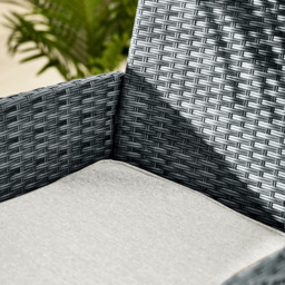 Furniturebox Grenada Grey Rattan 4 Seater Outdoor Dining Set - Wilko - thumbnail 6