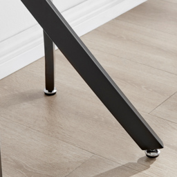 Furniturebox Tavalo Marble Effect Black Console Table - Size: 40 x 120 x 78cm - Grey - Wilko - thumbnail 5