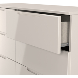 Crowndale Milan 6 Drawer Kashmir Gloss and Kashmir Wide Chest of Drawers Ready Assembled - Kashmir Gloss & Kashmir - Wilko - thumbnail 6