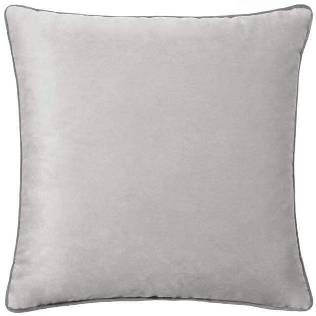 Paoletti Meridian Dove Charcoal Velvet Cushion - Size: 55 x 55 cm - Multi - Wilko - image 1