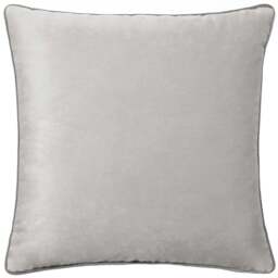Paoletti Meridian Dove Charcoal Velvet Cushion - Size: 55 x 55 cm - Multi - Wilko - thumbnail 1