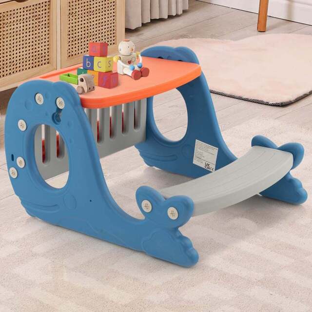 Costway Kids Blue Multi Functional Convertible Activity Table Set - Size: 67 x 44 x 16cm - Wilko - image 1