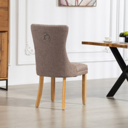 Artemis Home Rezzato Set of 2 Dark Brown Fabric Dining Chair - Wilko - thumbnail 5