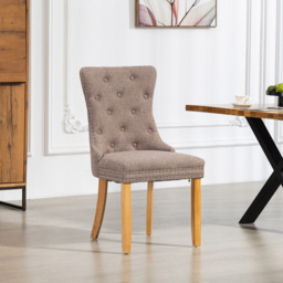 Artemis Home Rezzato Set of 2 Dark Brown Fabric Dining Chair - Wilko - thumbnail 7