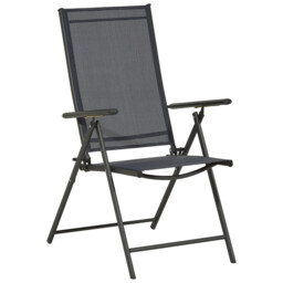 Malay Outdoor Essentials Rio 5 Position Navy Garden Chair - Size: 1 Seater - Blue - Wilko - thumbnail 3