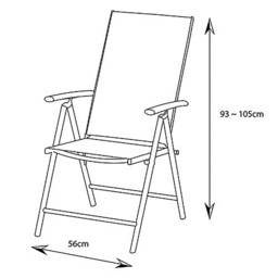 Malay Outdoor Essentials Rio 5 Position Navy Garden Chair - Size: 1 Seater - Blue - Wilko - thumbnail 5