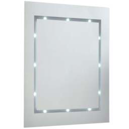 ValueLights White Rectangular LED Bathroom Mirror 40 x 35cm - Size: 40 x 3.5 x 35cm - Silver - Wilko - thumbnail 1