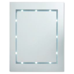 ValueLights White Rectangular LED Bathroom Mirror 40 x 35cm - Size: 40 x 3.5 x 35cm - Silver - Wilko - thumbnail 4