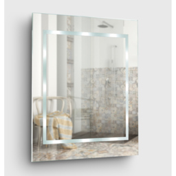 ValueLights White Rectangular LED Bathroom Mirror 40 x 35cm - Size: 40 x 3.5 x 35cm - Silver - Wilko - thumbnail 5