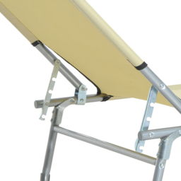 Outsunny Sun lounger Camping Cot Beige - Size: 58 x 15 x 71cm - Cream - Wilko - thumbnail 6