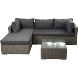 Furniture One 4 Seater L Shaped Garden Corner Lounge Set - Grey - Wilko - thumbnail 4