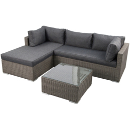 Furniture One 4 Seater L Shaped Garden Corner Lounge Set - Grey - Wilko - thumbnail 3