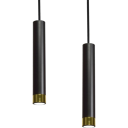 Milagro Dani Black and Gold 3 Pendant Lamp 230V - Size: 6 x 60 x 90cm - Wilko - thumbnail 3