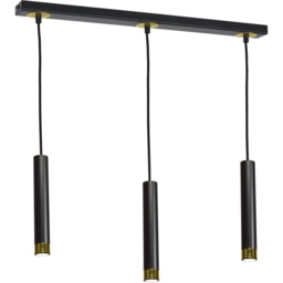 Milagro Dani Black and Gold 3 Pendant Lamp 230V - Size: 6 x 60 x 90cm - Wilko - thumbnail 6