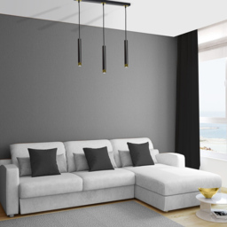 Milagro Dani Black and Gold 3 Pendant Lamp 230V - Size: 6 x 60 x 90cm - Wilko - thumbnail 4