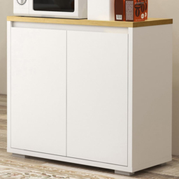 Portland 2 Door White Sideboard - Wilko - thumbnail 1