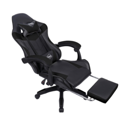 Neo Black Leather Massage Swivel Gaming Chair - Wilko - thumbnail 4