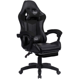 Neo Black Leather Massage Swivel Gaming Chair - Wilko - thumbnail 3
