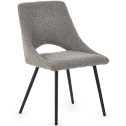 Julian Bowen Luca Iris 4 Seater Round Dining Set Grey - White - Wilko - thumbnail 5