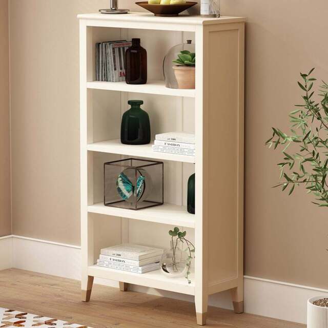 Palazzi 4 Shelves White Bookcase - Size: 4 Shelf - Wilko - image 1