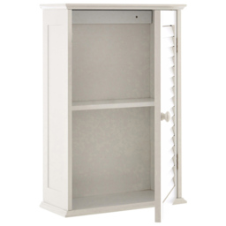 Premier Housewares White Wood Bathroom Cabinet - Size: 23 x 17 x 83cm - Wilko - thumbnail 5