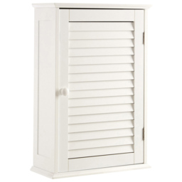 Premier Housewares White Wood Bathroom Cabinet - Size: 23 x 17 x 83cm - Wilko - thumbnail 3
