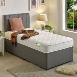 Starlight Beds Wellington Shorty Memory Foam and Open Coil Spring Mattress - White - Wilko - thumbnail 3