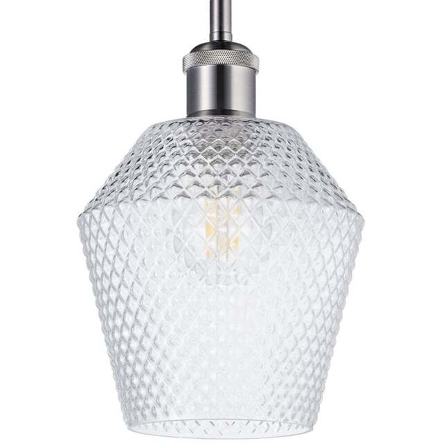 Happy Homewares Clear Glass Compact Diamond Pendant Shade - Size: 17 x 17 x 17cm - Wilko - image 1