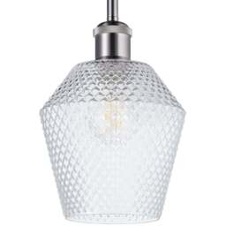 Happy Homewares Clear Glass Compact Diamond Pendant Shade - Size: 17 x 17 x 17cm - Wilko
