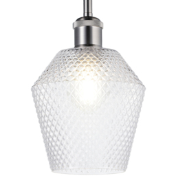 Happy Homewares Clear Glass Compact Diamond Pendant Shade - Size: 17 x 17 x 17cm - Wilko - thumbnail 6