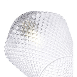 Happy Homewares Clear Glass Compact Diamond Pendant Shade - Size: 17 x 17 x 17cm - Wilko - thumbnail 4