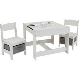 Liberty House Toys 2 Seater White Construction Top Table Set with Storage - Wilko - thumbnail 5