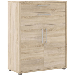 Florence 2 Door 2 Drawer Oak Bookcase - Size: 40.1 x 89.2 x 113.4cm - Wood - Furniture to Go - Wilko - thumbnail 3