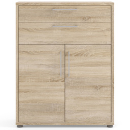 Florence 2 Door 2 Drawer Oak Bookcase - Size: 40.1 x 89.2 x 113.4cm - Wood - Furniture to Go - Wilko - thumbnail 4