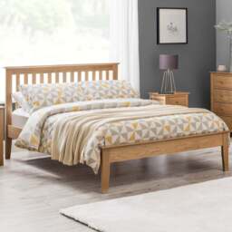 Julian Bowen Salerno King Oak Shaker Bed - Wood - Wilko - thumbnail 1